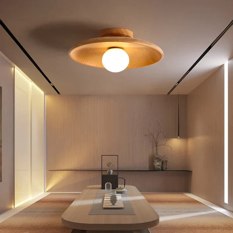 Brehn | Wald Deckenlampe - Elegante Holz-Deckenlampe mit warmem LED-Licht für Ihr Interieur