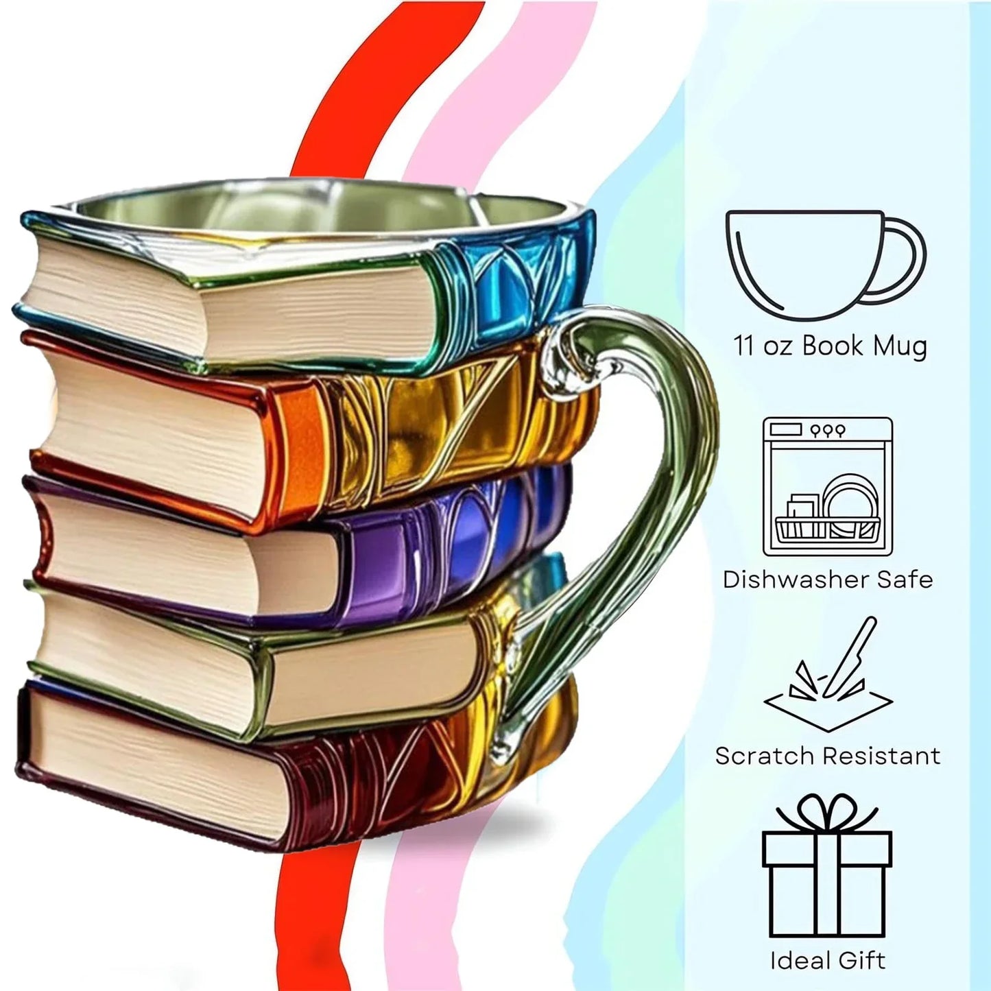 Brehn | Stapel Bücher Form Kaffeetasse