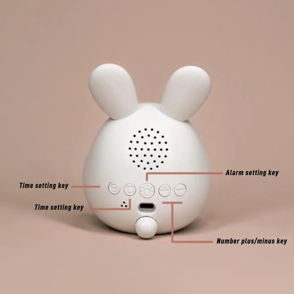 Kaninchenförmige Kinder-Wecker mit LED-Nachtlicht - BunniGlow | Brehn