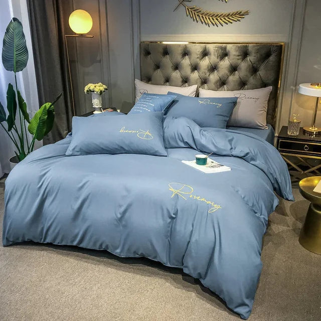 Brehn | EmbroiLux Bettwäsche - Elegantes Luxus-Bettbezug mit Stickdesign