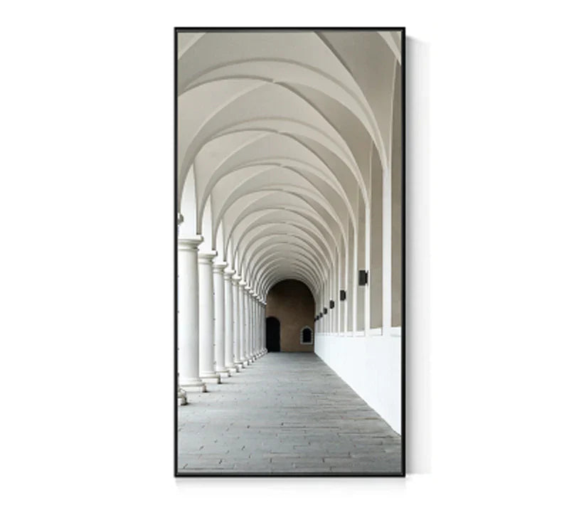 Moderne abstrakte minimalistische Bögen Architektur Wandkunst Fine Art Leinwanddrucke Bilder für Eingangsbereich Foyer Wohnzimmer Home Office Dekor | Brehn