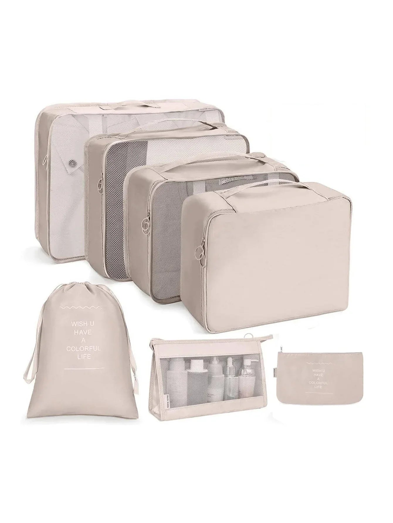 Brehn | PackWunder Reise-Organizer Set 7/8/9/10-teilig | Faltbare Koffer-Organizer | Für Kleidung, Schuhe & Accessoires