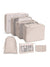 Brehn | PackWunder Reise-Organizer Set 7/8/9/10-teilig | Faltbare Koffer-Organizer | Für Kleidung, Schuhe & Accessoires