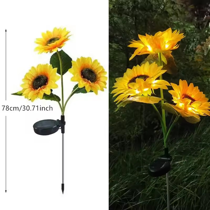 Sonnenblumen-Solar-Gartenleuchten