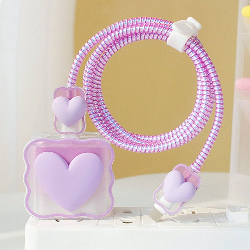 VIvolux | Transparent Love Lade-Kabel Schutz-Hülle