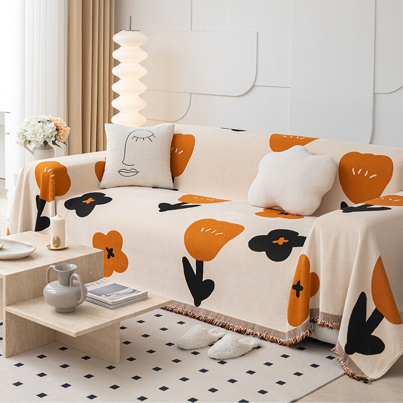 VIvolux | Floral Blossom Rutschfester Moderner Sofabezug