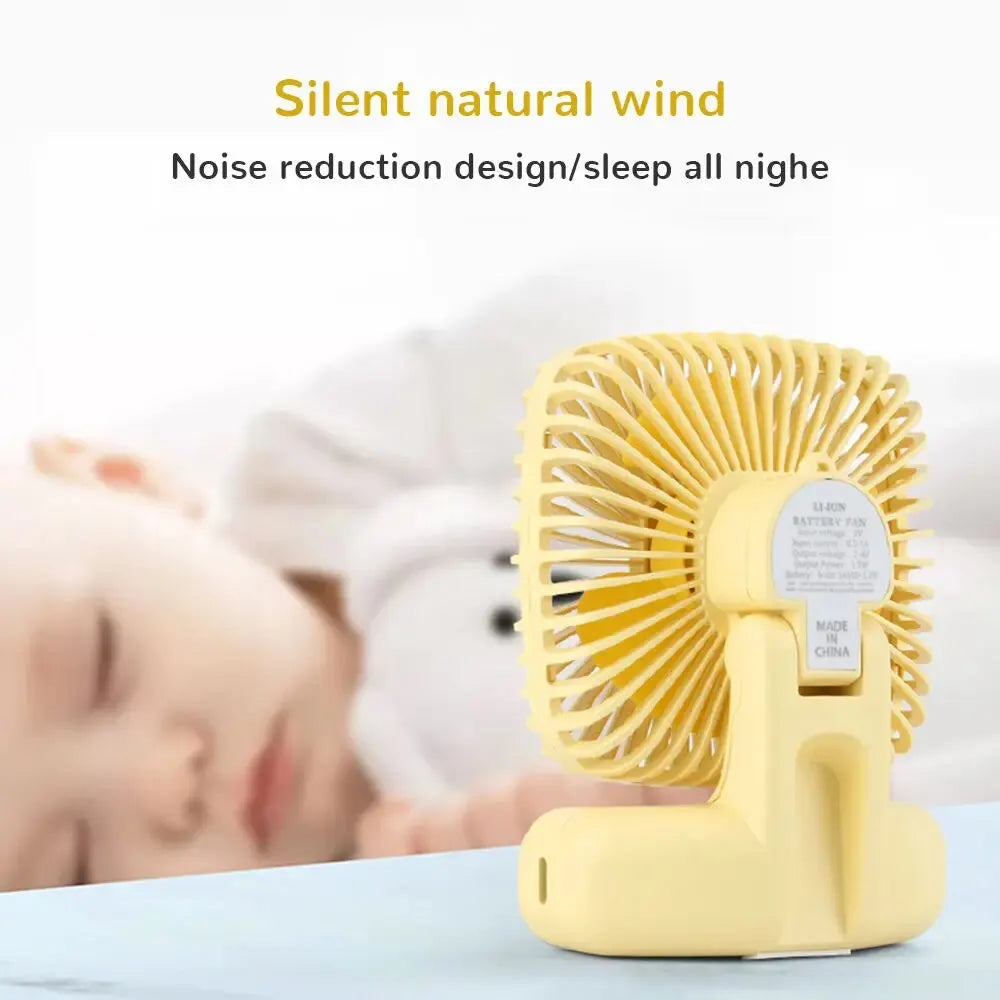 Mini Handheld USB Ventilator: Tragbare Drei-Geschwindigkeits-Kühlung für Auto, Zuhause, Büro und den Einsatz im Freien - Leises und einfaches Design | Brehn