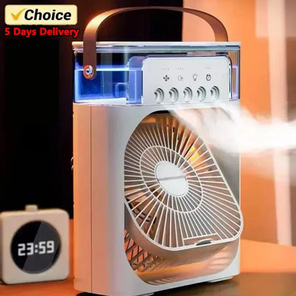 3 In 1 Ventilator Klimaanlage Haushaltskleiner Luftkühler LED Nachtlicht Tragbarer Luftbefeuchter Luftregelungsventilator Büro Zuhause Ventilator Neu | Brehn