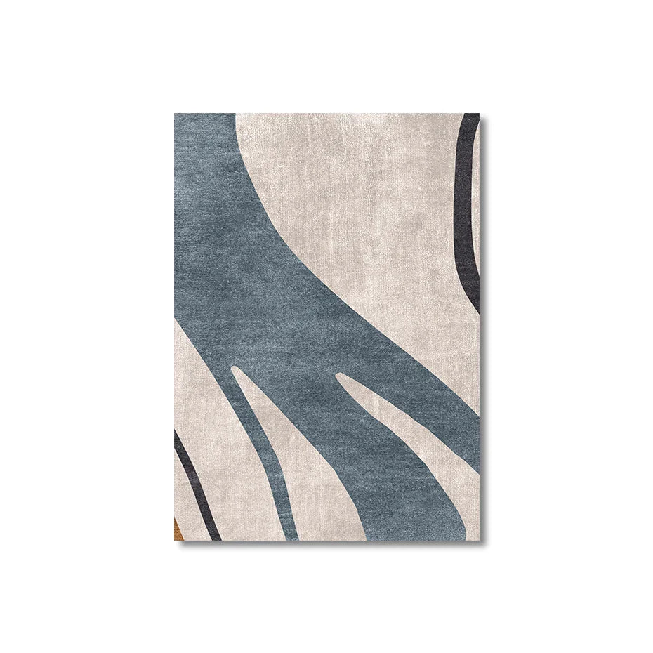Fließende Linien Blau Beige Abstrakte Wandkunst Feine Kunst Leinwanddrucke Bilder Für modernes Wohnzimmer Esszimmer Schlafzimmer Kunst Dekor | Brehn