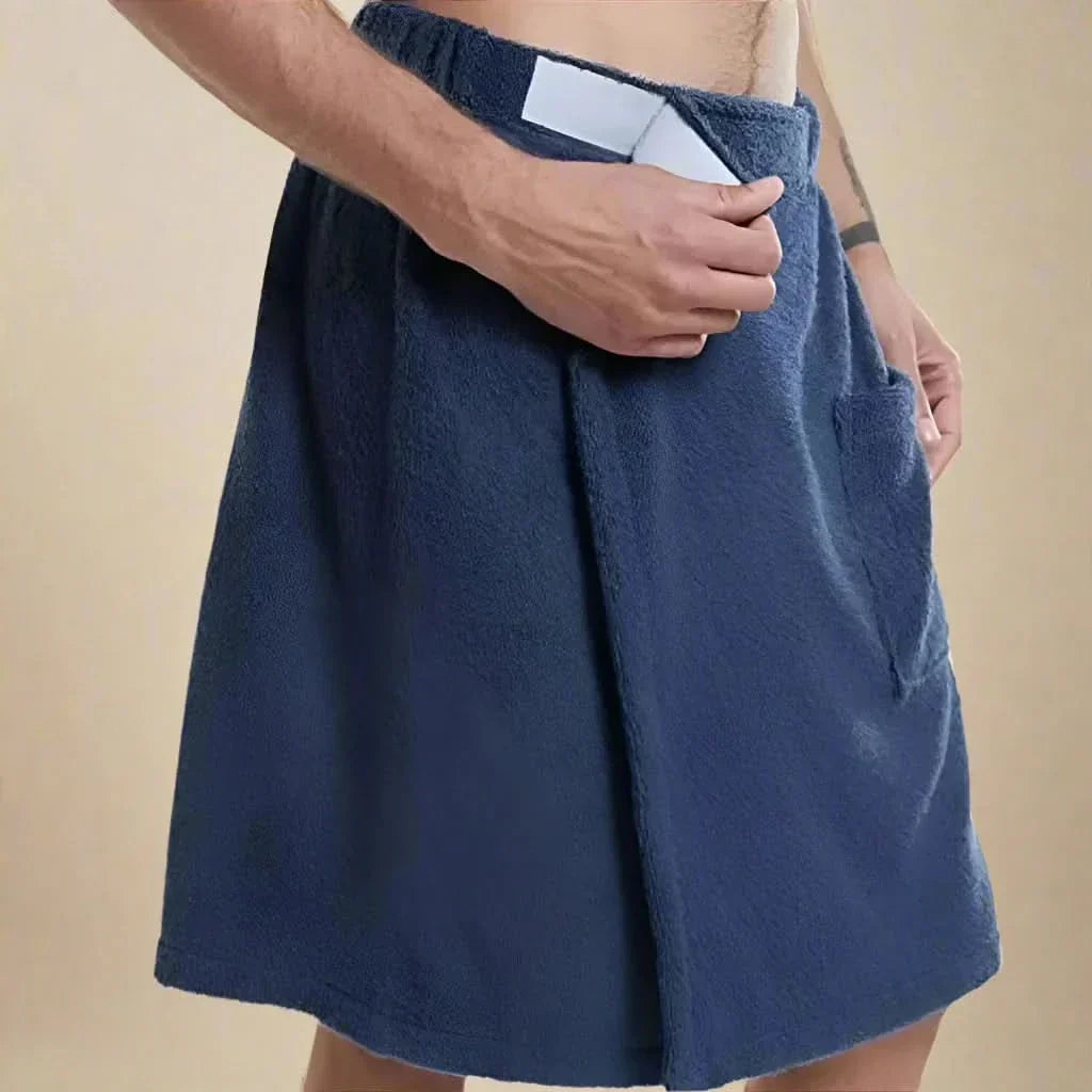 Tragbarer Bademantel – Weiches und vielseitiges Badetuch mit Taschen für Sauna, Strand und Fitness