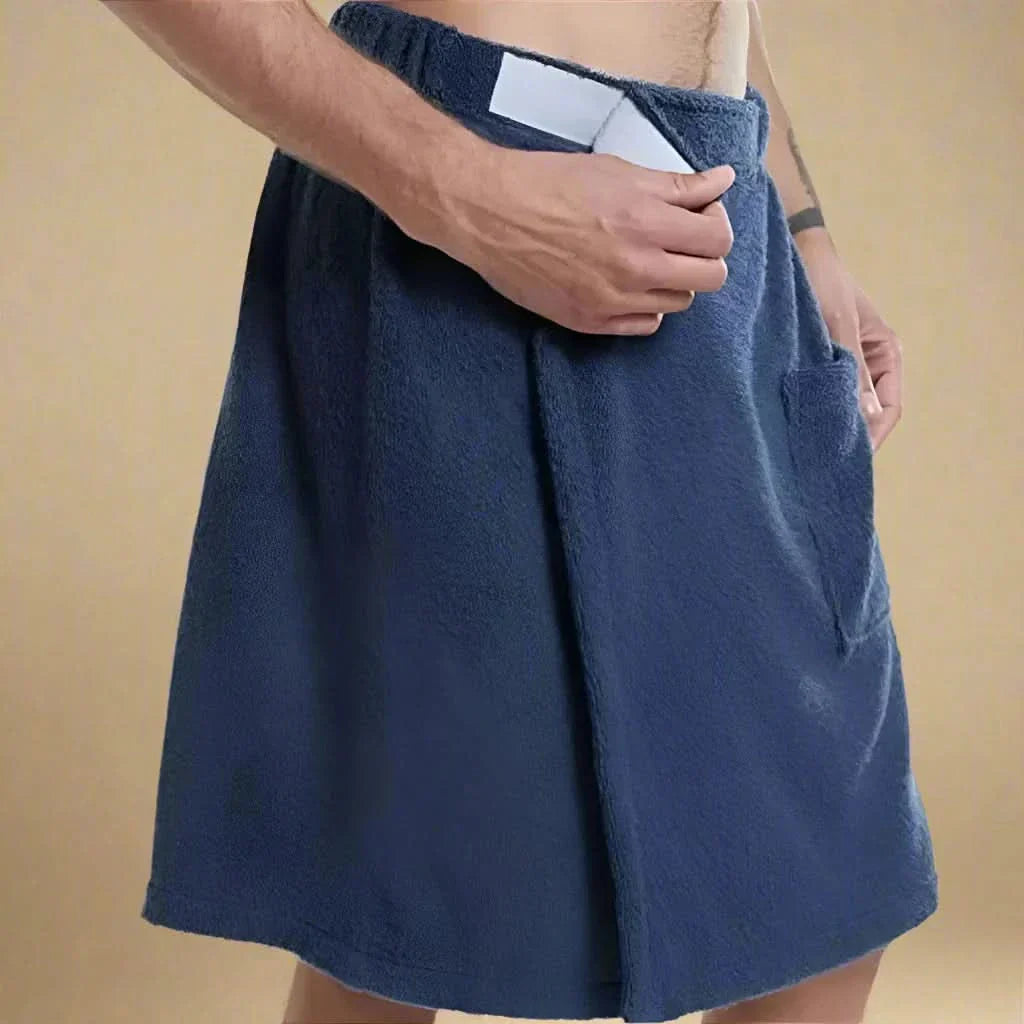 Tragbarer Bademantel – Weiches und vielseitiges Badetuch mit Taschen für Sauna, Strand und Fitness
