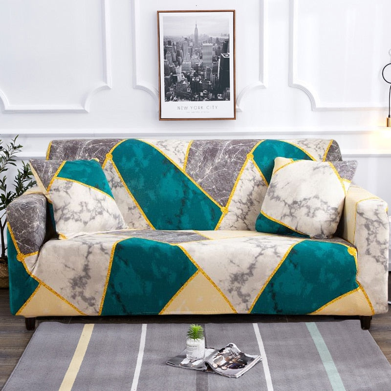 Modern rutschfeste bunte elastische Sofabezug | Brehn