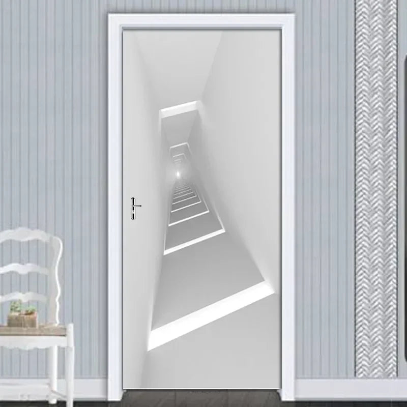 Moderne abstrakte Perlen geometrische Türaufkleber Mural abnehmbar PVC Vinyl Peel N Stick Wandkunst Mural Dekor für Innentüren Kreative DIY Wohnkultur | Brehn