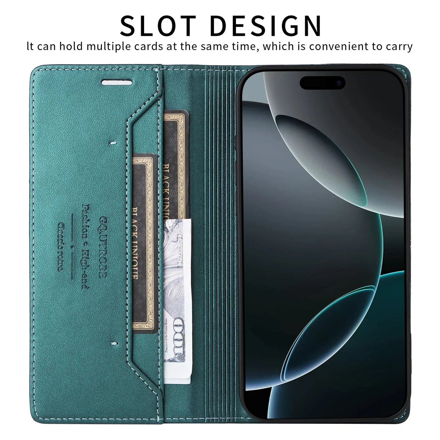 Brehn | RFID Leder Samsung Magnetisch Flip Brieftasche Case