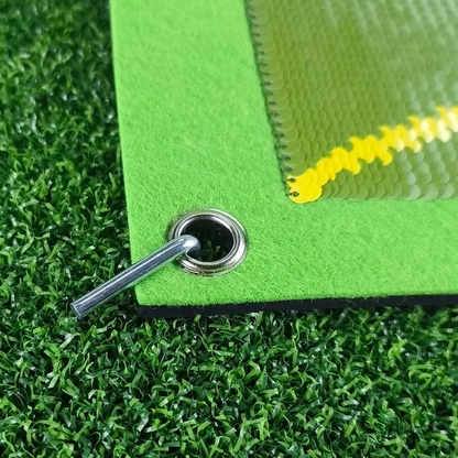 Golf-Trainingsmatte zur Schwungbahn- und Trefferkennung