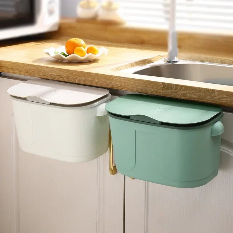 Brehn | Wand-Mülleimer Cleanvero | Mit Deckel | Hängend & Platzsparend | Für Küche & Bad | Großes Volumen