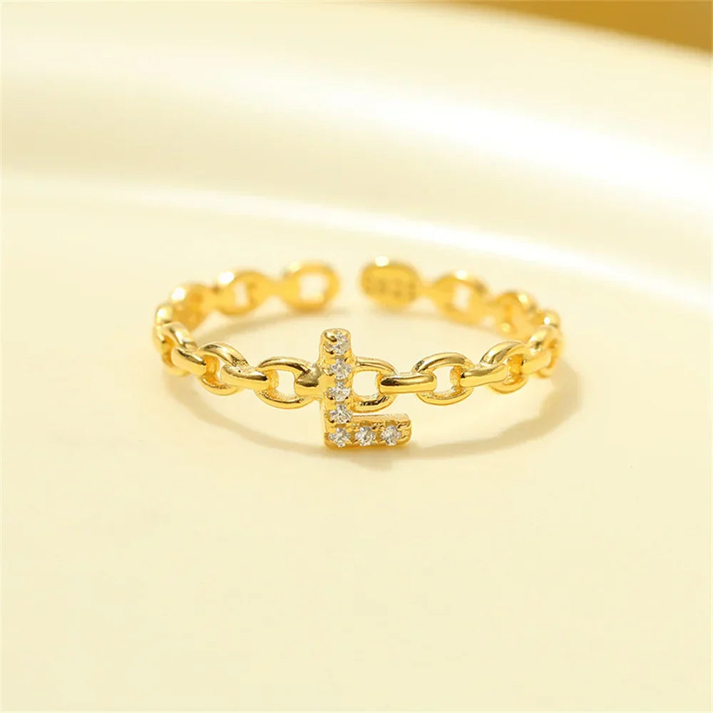 Brehn | Zierlicher Diamant Buchstaben Initialring