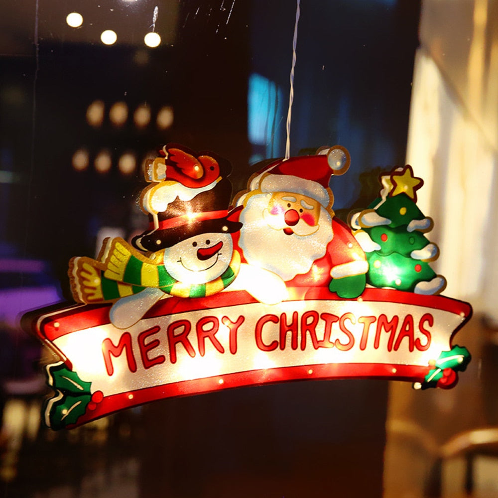 Brehn | Blinkende Weihnachtsdeko Fensterhängende Lichter