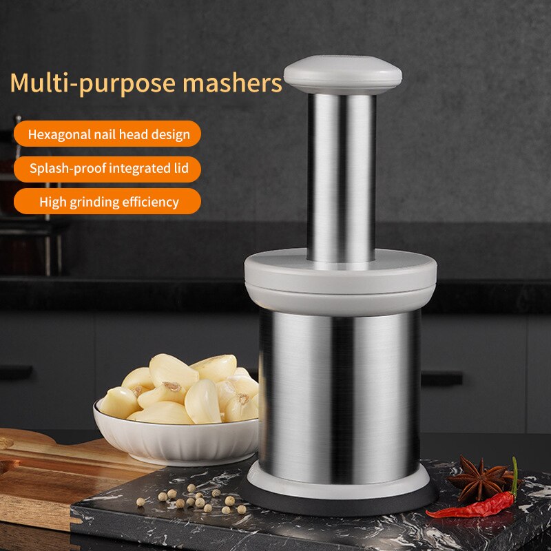 Brehn | Easy Food Edelstahl Knoblauchzerkleinerer