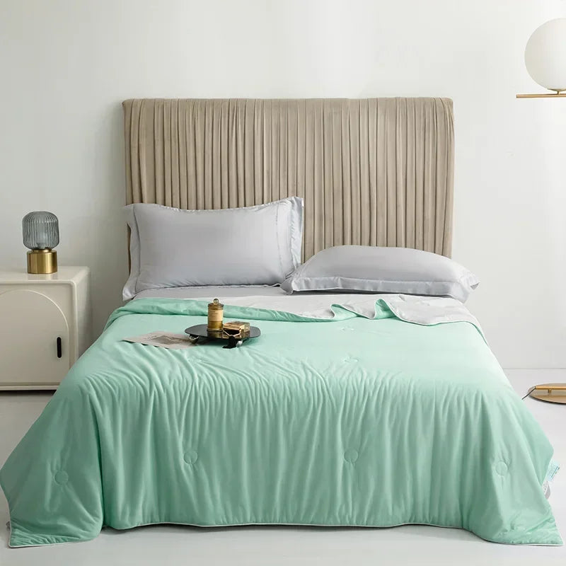 Air Condition Sommerdecke — Pure Color Eis-Seide Kühlende Decke, Leicht & Glatt Twin/Kingsize Bettdecke | Brehn