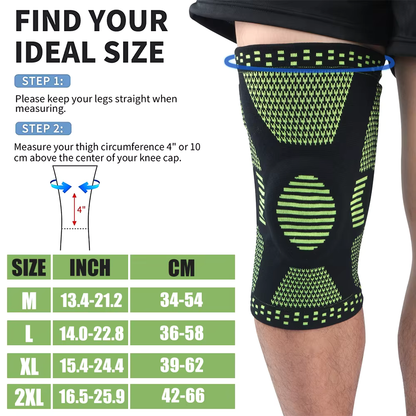 FlexiKnee Kompressionsbandage – Stützende Kniebandage bei Schmerzen, Schwellungen und Steifheit