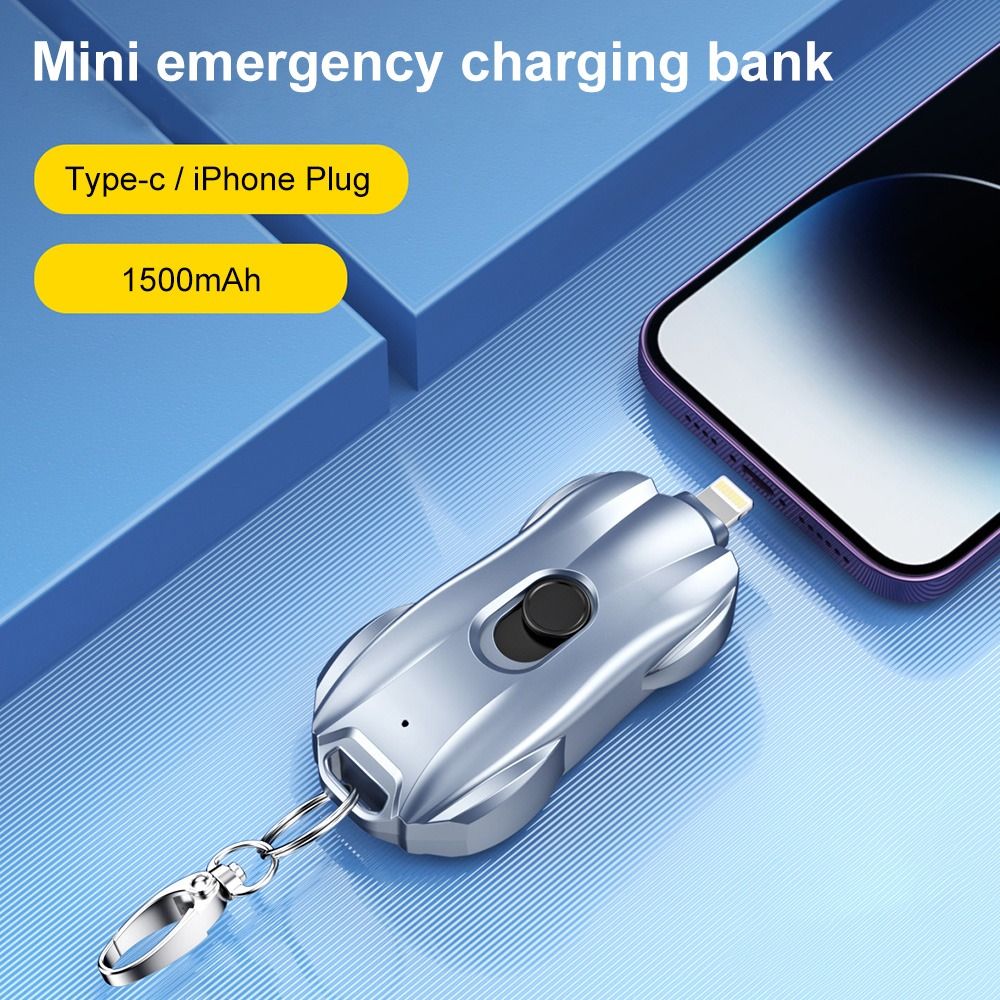 VIvolux | Mini-Rennwagen Notfall-Schlüsselanhänger Powerbank