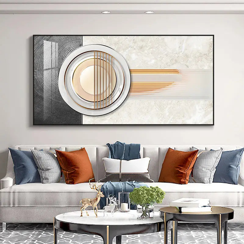Moderne Ästhetik Abstrakte Sonne & Mond Wandkunst Feine Kunst Leinwanddrucke Bilder für luxuriöses Loft Wohnzimmer Esszimmer Lifestyle Kunst Dekor | Brehn