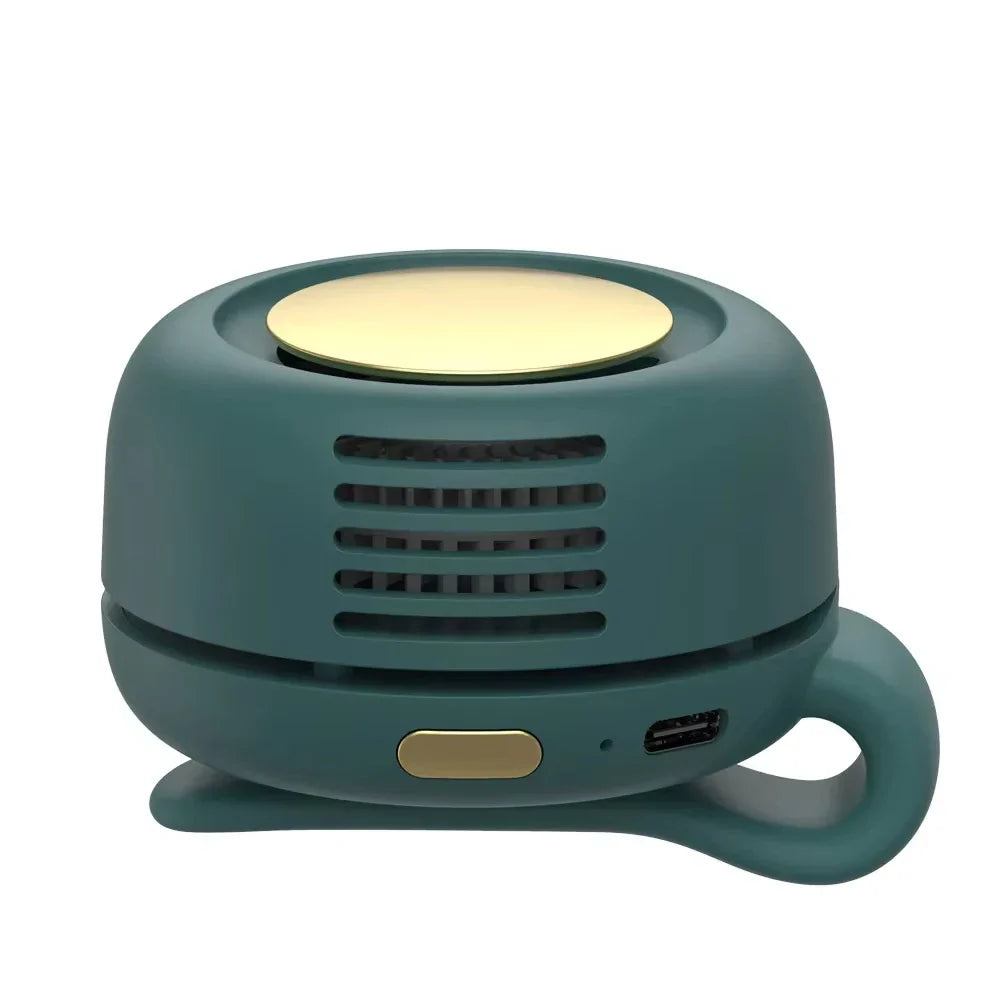 Tragbarer Mini-Handheld bladeless Ventilator – Wiederaufladbarer Clip-On Taille- oder Desktop-Ventilator für Outdoor-Belüftung | Brehn