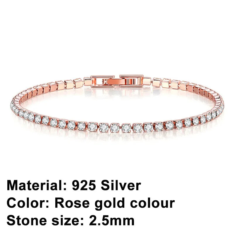 Brehn | Tennis-Armband – Glänzen Sie mit Attitüde: Eleganz aus Sterlingsilber und Hip-Hop-Flair!
