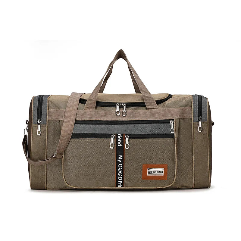 Brehn | Travinero Faltbare Reisetasche Herren | Große Kapazität | Wasserdichte Schultertasche für Geschäftsreisen & Kurztrips | Sport- & Freizeittasche