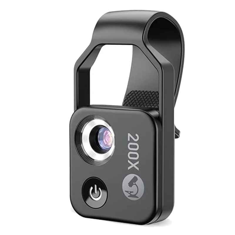 MicroZoom Aufsteck-Handymikroskop – 200-fache Vergrößerung mit LED-Beleuchtung