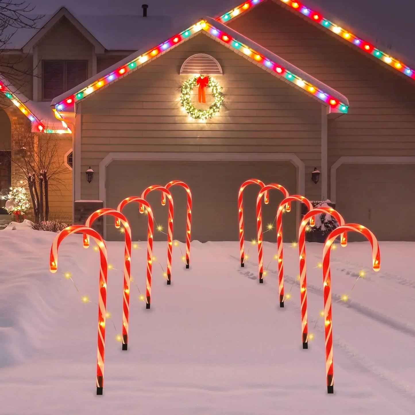 Brehn | CandyCaneLuxe | Wasserdichte LED-Weihnachtslichter
