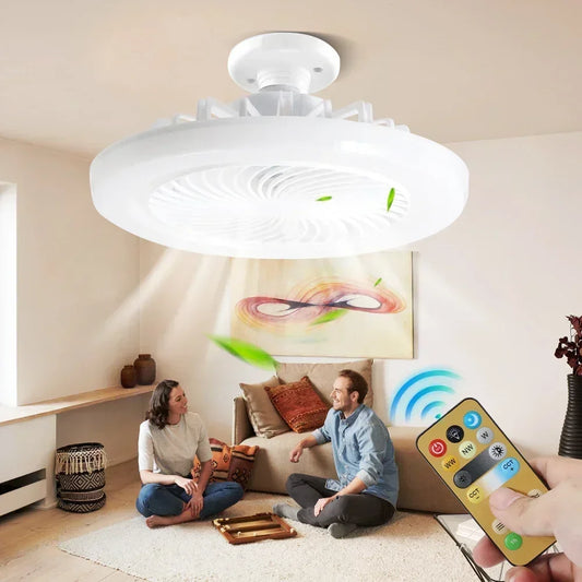 Upgrade Ihr Wohnraum mit dem Smart Remote Control Deckenventilator - LED-Beleuchtung und E27 Converter Basis inklusive für ultimativen Komfort | Brehn