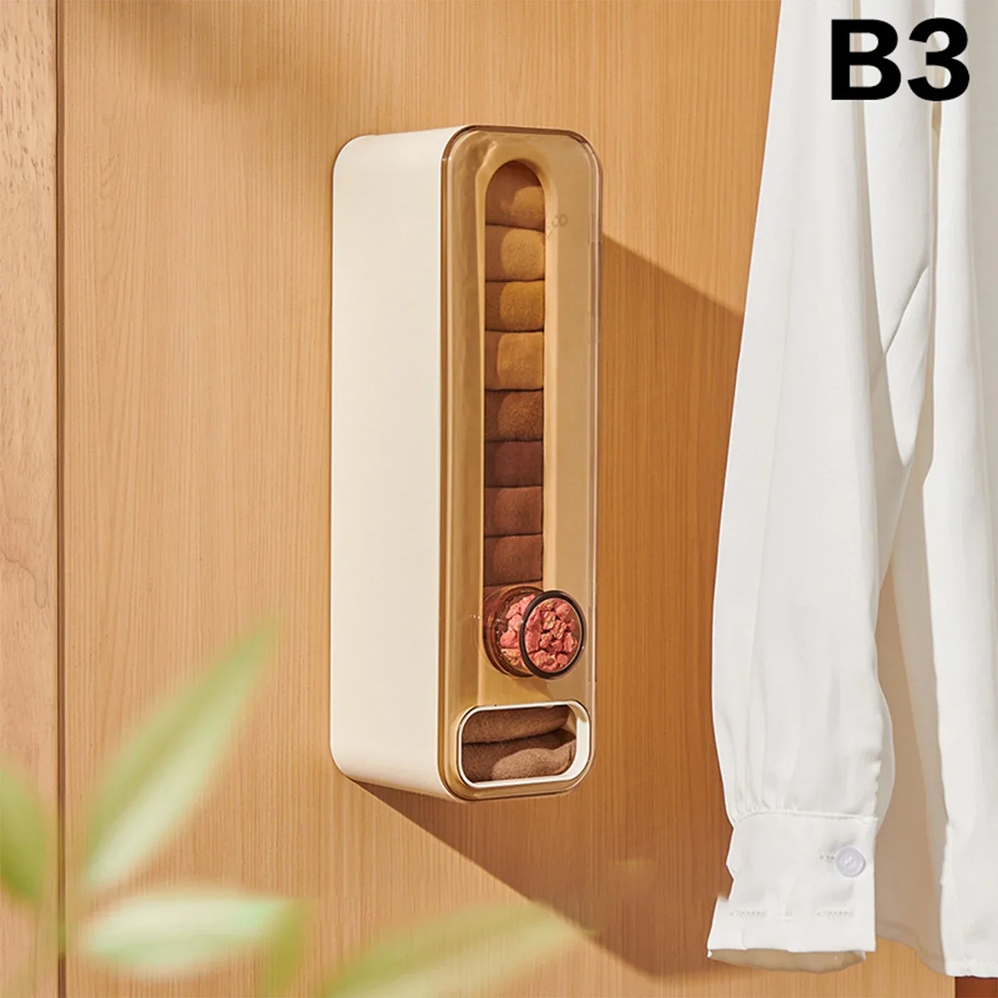 Brehn | Wandmontierter Aromatherapie Kleiderbügler Unterwäsche Organizer
