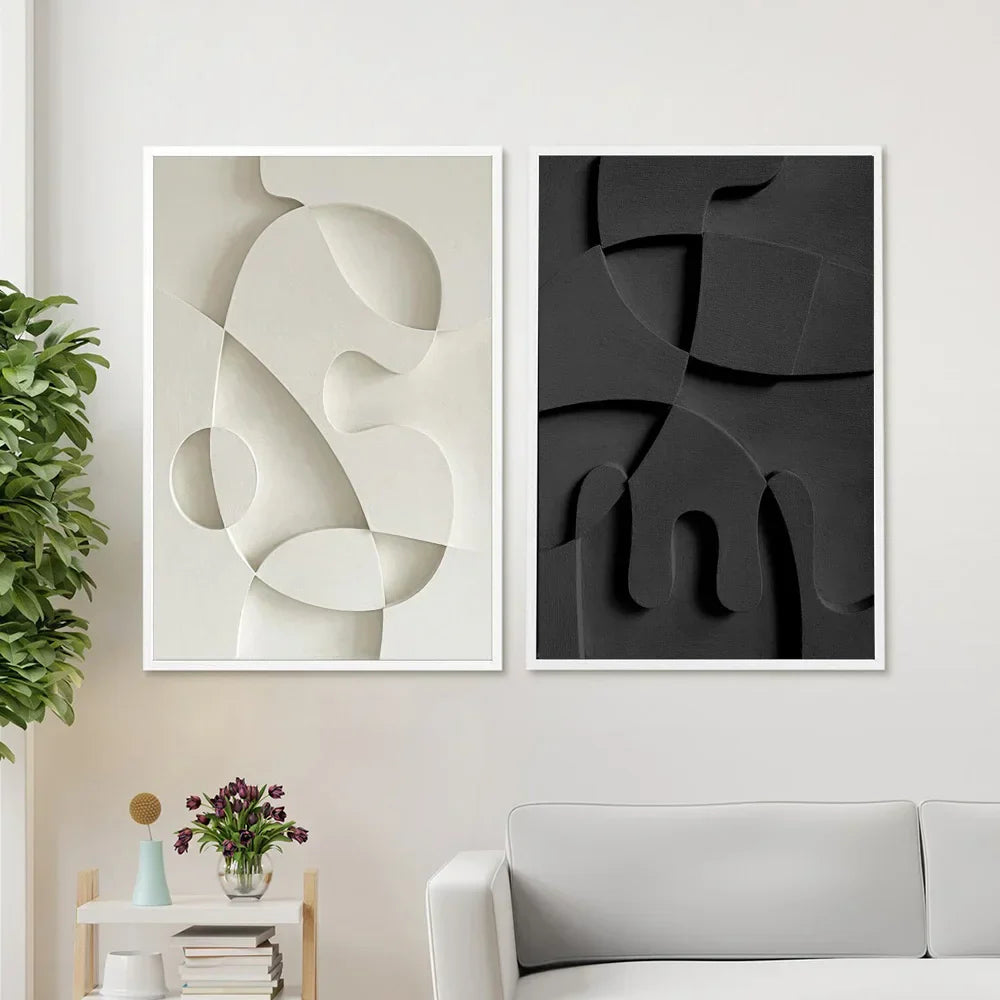 Abstract Minimalist 3D Design Wandkunst Feine Kunst Leinwanddrucke Bilder Für Moderne Wohnung Wohnzimmer Esszimmer Home Office Dekor | Brehn