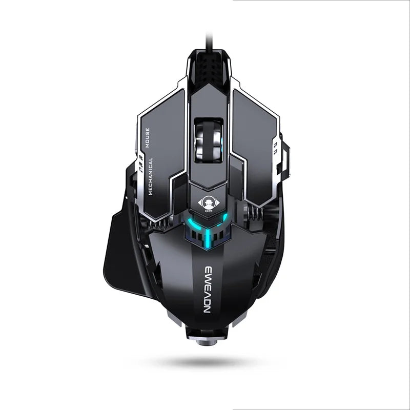 Brehn | Ergonomische RGB Mechanische Metall Kabelgebundene Gaming Maus