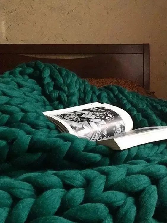Grobstrickdecke – Kuschelige Wolldecke für jedes Zimmer – Weich und warm – Perfekt für Sofa und Bett