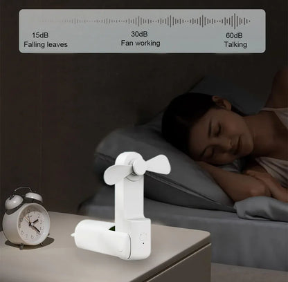 Tragbarer Mini-Handventilator – Wiederaufladbarer faltbarer Taschenventilator mit Batterie, kühlender Handventilator und Powerbank-Funktion | Brehn