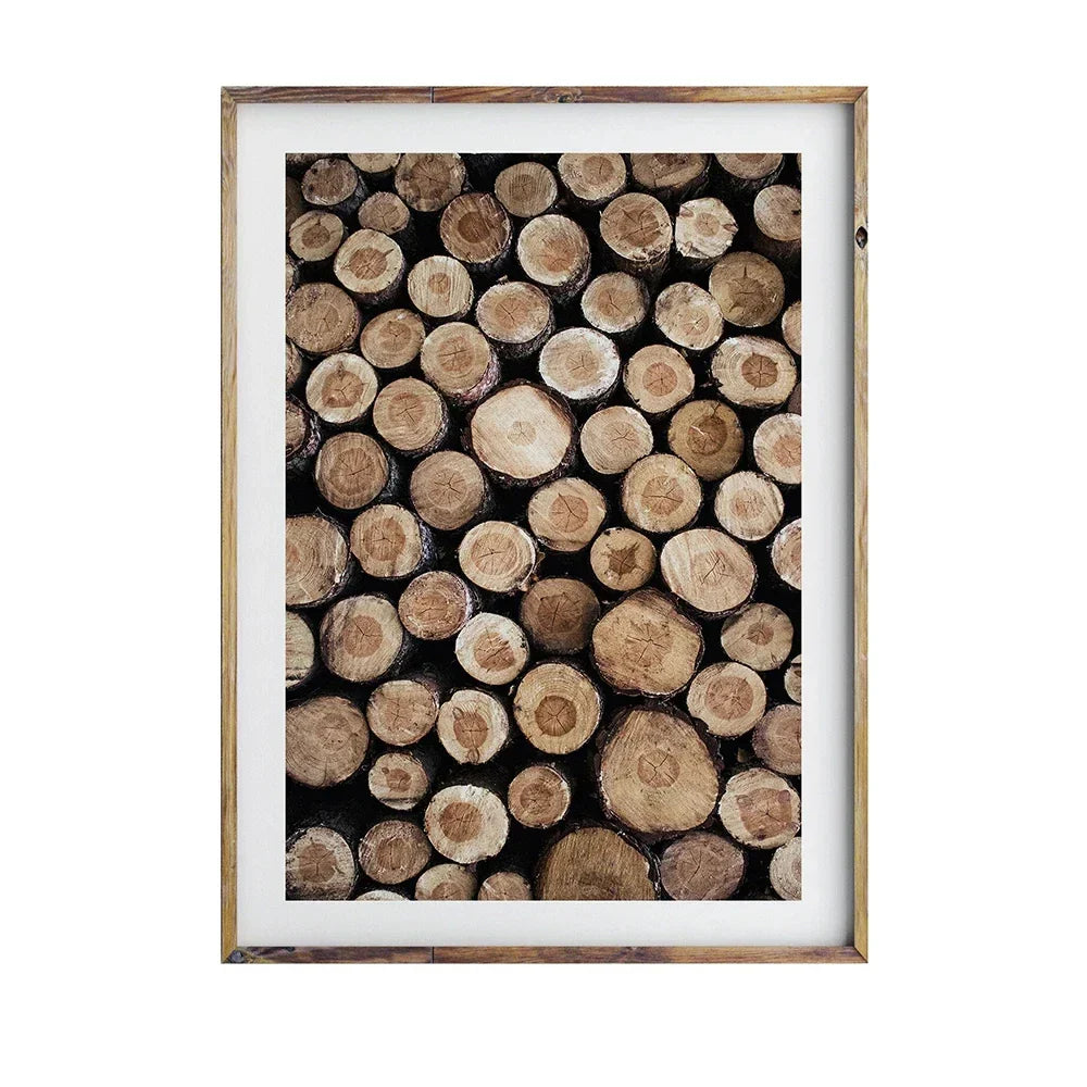 Natürliche Holzbaumring-Wandkunst-Poster, feine Kunst-Leinwanddrucke, Bilder für modernes Landhaus-Wohnzimmer, skandinavischer Stil, Wohnkultur | Brehn