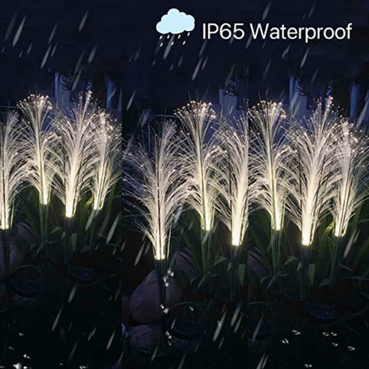 VIvolux | Solar Reed Wasserdichte Faser Patio Lichter