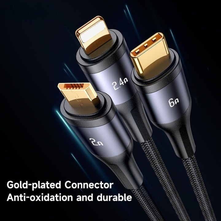 Brehn | 3in1 Digital Display Schnelles Laden Universalkabel