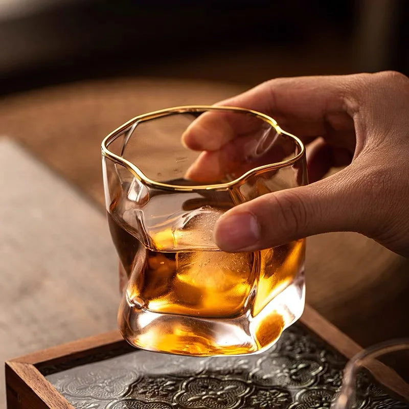 Texturiertes Whiskeyglas 2-teilige Set Brehn
