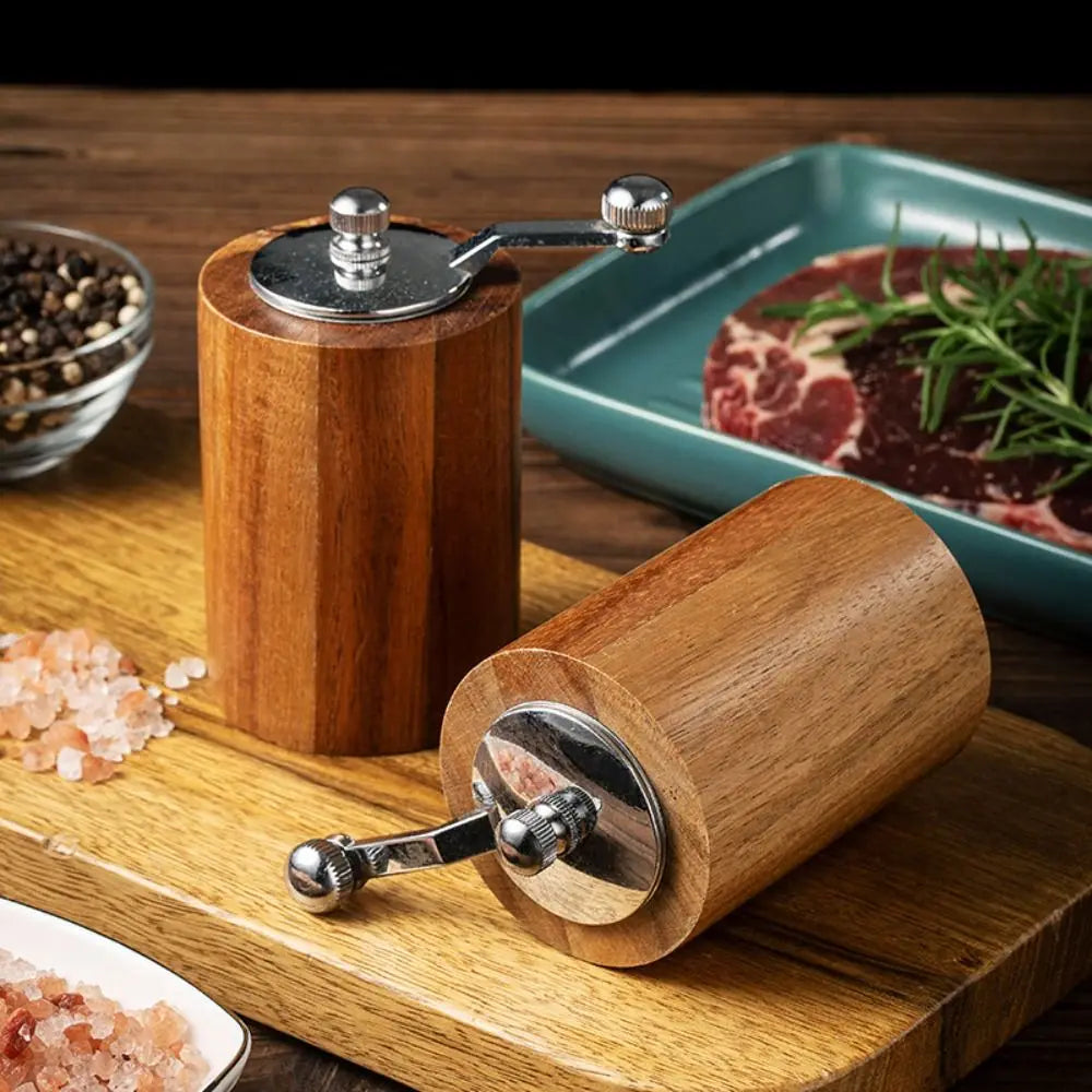 Brehn | Luxuriöses Set aus manuellen Salz- und Pfeffermühlen aus Holz