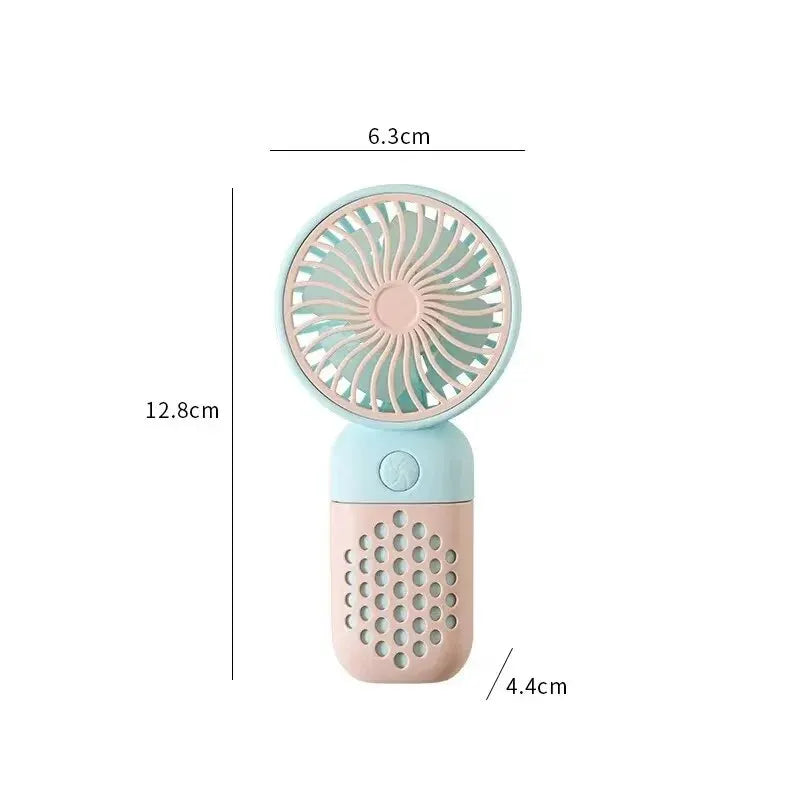2024 Neuer Cartoon Handheld Ladeventilator - Süßer und tragbarer Mini-USB-Taschenventilator für Studenten | Brehn