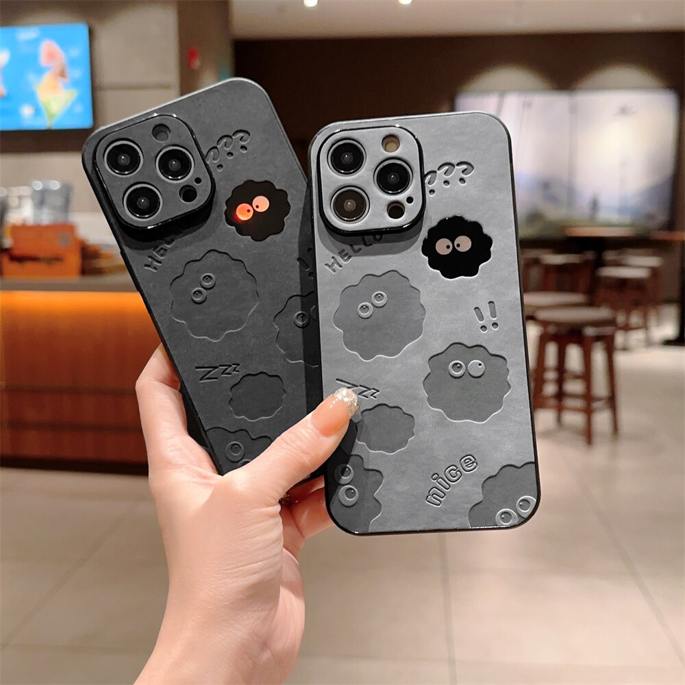 Brehn | Süßes Monster Stoßfestes Leder iPhone Etui