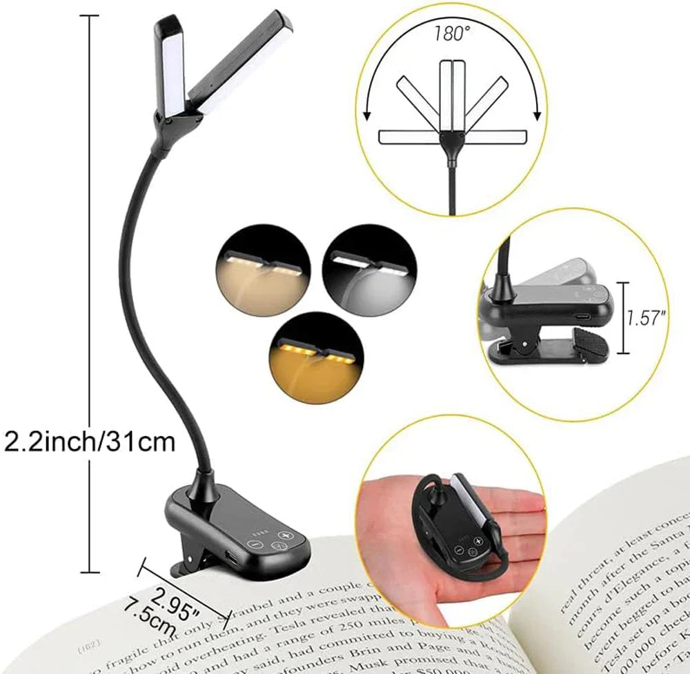 Brehn | LED aufladbare Leselampe mit Touch-Bedienung | Herbstbeleuchtung - Nellie