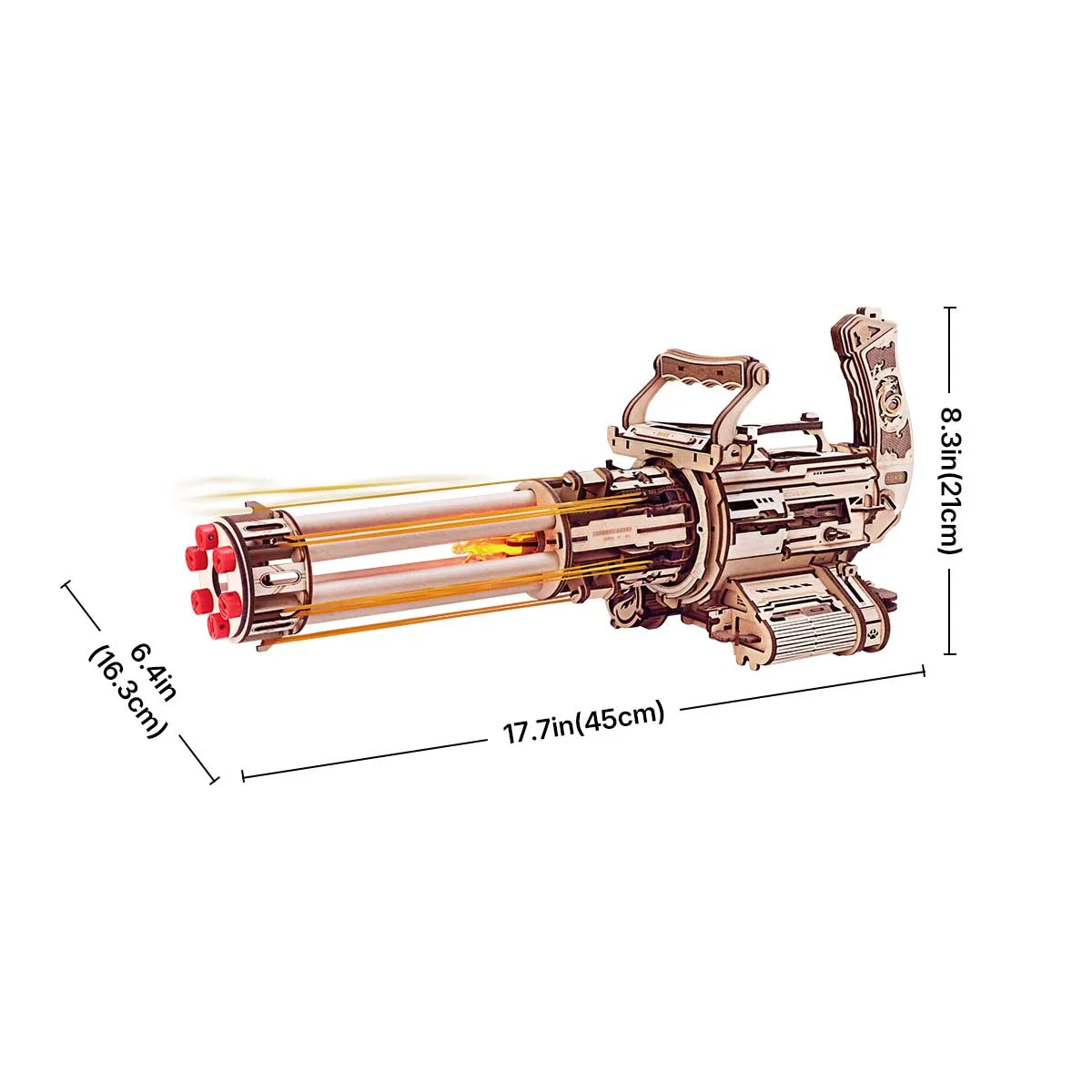 Brehn | 3D Puzzle Holz Rapid Fire Launcher Spielzeugpistole