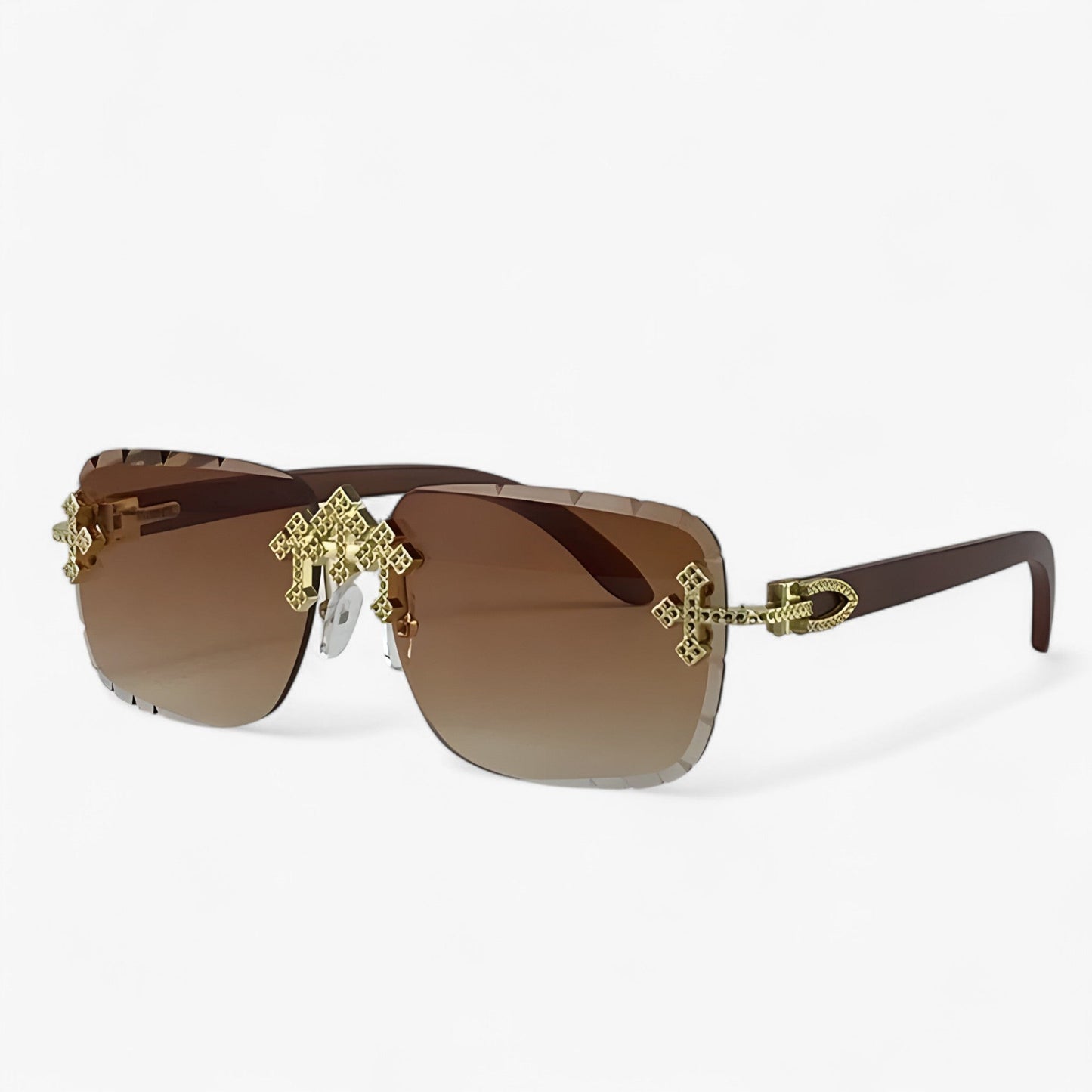 Randlose Steampunk Sonnenbrillen mit Metallakzenten – Nirex | Brehn