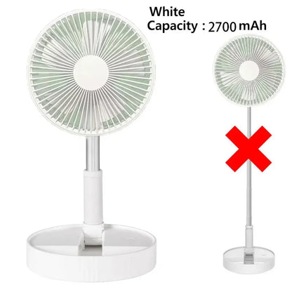 7200mAh USB wiederaufladbarer tragbarer faltbarer Ventilator Boden leiser Ventilator für Outdoor-Heim drahtloser Ventilator 4 Geschwindigkeiten Camping tragbarer Ventilator | Brehn