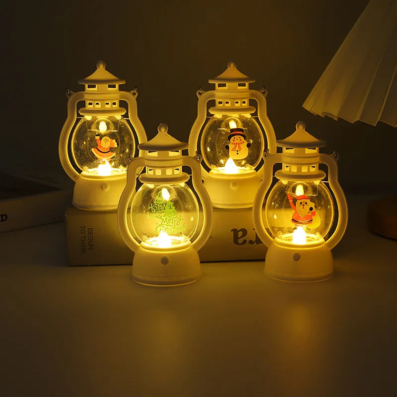 Mini-Weihnachtslampe mit LED-Beleuchtung - Tragbare dekorative Laterne für festliche Dekoration, Winter- & Weihnachtszeit | Brehn